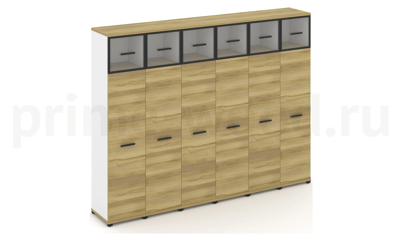 Шкаф шесть узких секций, 5 ниш CN.STU-567 RP B/W - фото 1