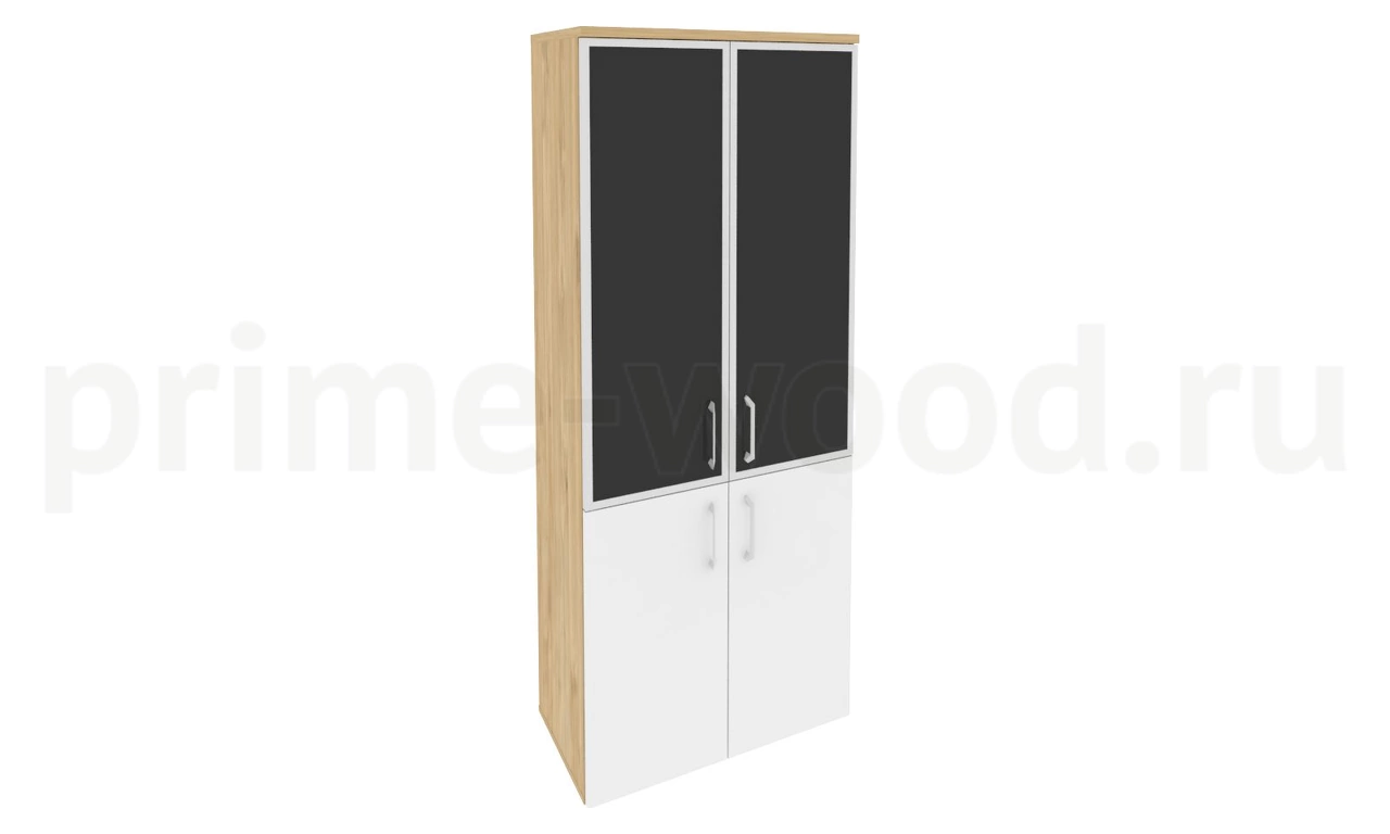 Шкаф высокий широкий (стекло черное) арт. O.ST-1.2R black - фото 9