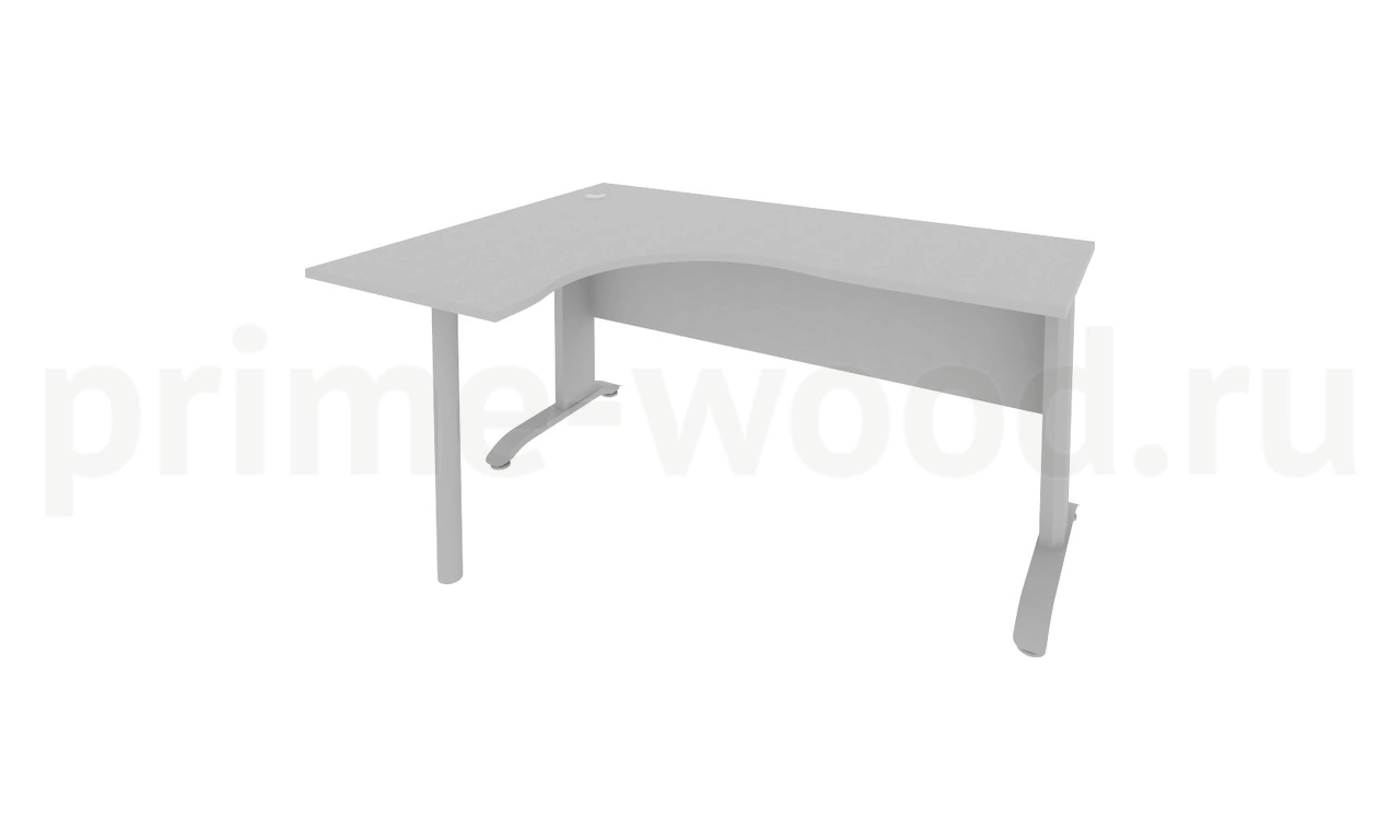 Стол криволинейный левый на металлокаркасе RIVA 160x120x76 - фото 3