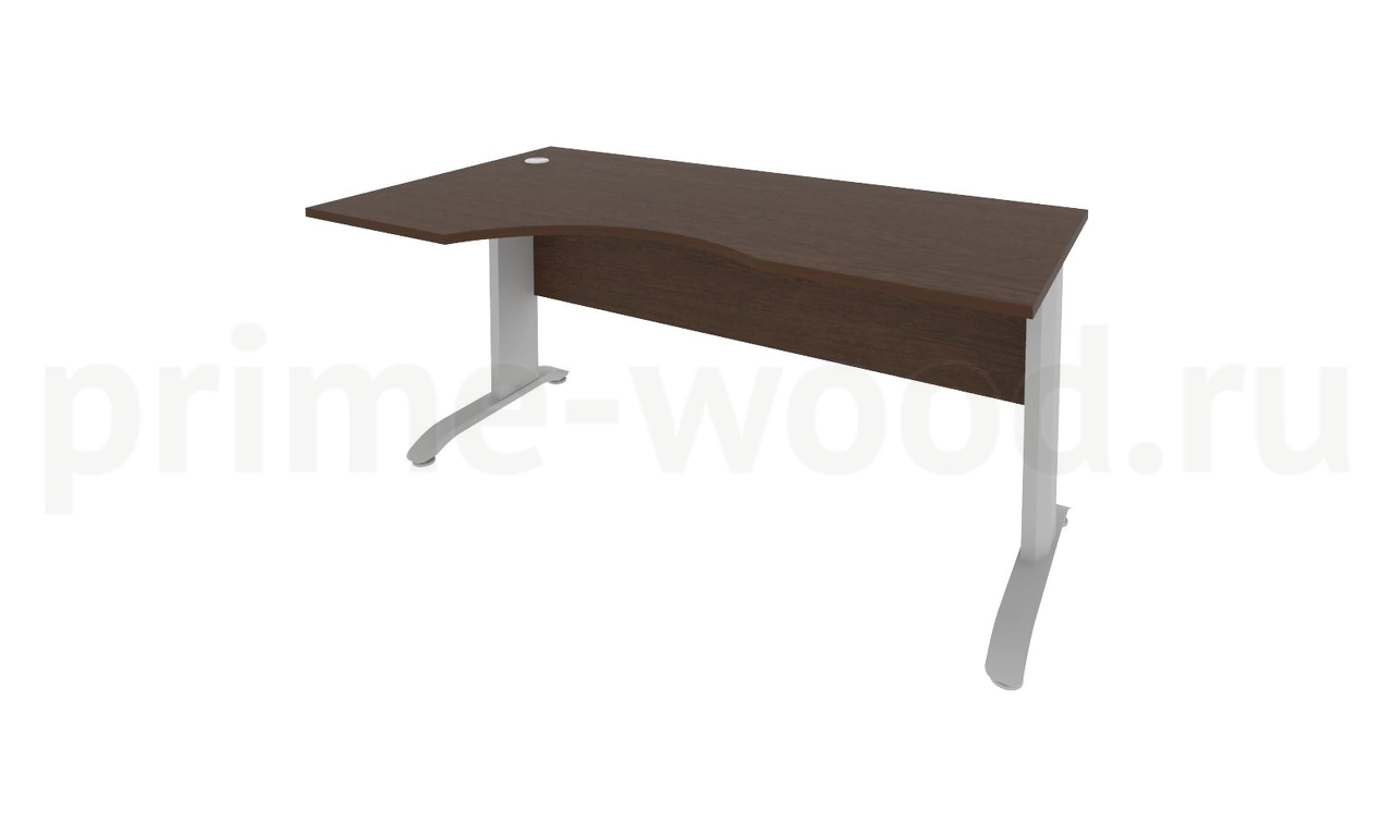 Стол криволинейный левый на металлокаркасе RIVA 160x90x76 - фото 0