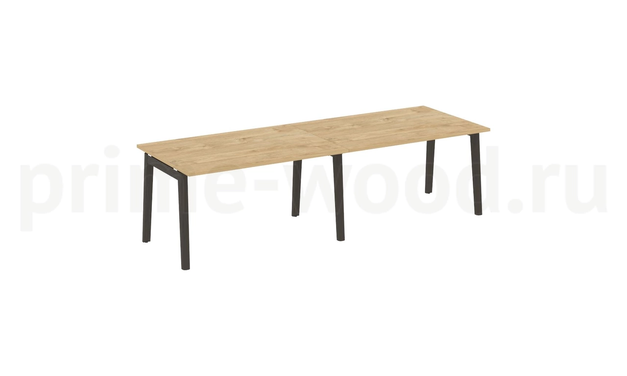 Стол переговорный (2 столешницы), опоры - массив дерева ONIX WOOD 276x98x75 - фото 8