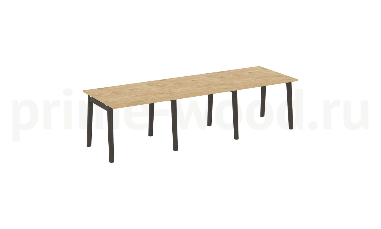 Стол переговорный (3 столешницы), опоры - массив дерева ONIX WOOD 294x98x75 - фото 8
