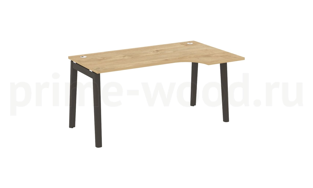 Стол эргономичный правый, опоры - массив дерева ONIX WOOD 158x98x75 - фото 8