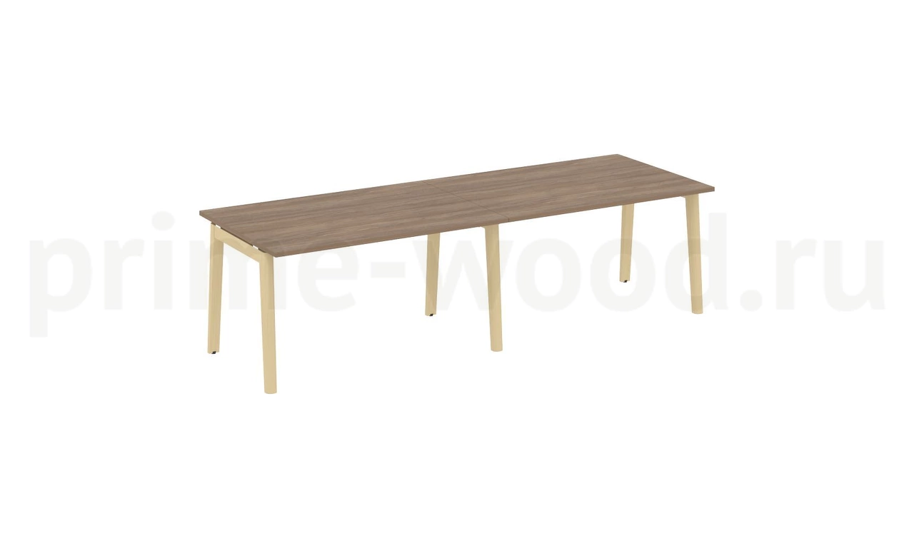 Стол переговорный (2 столешницы), опоры - массив дерева ONIX WOOD 276x98x75 - фото 3