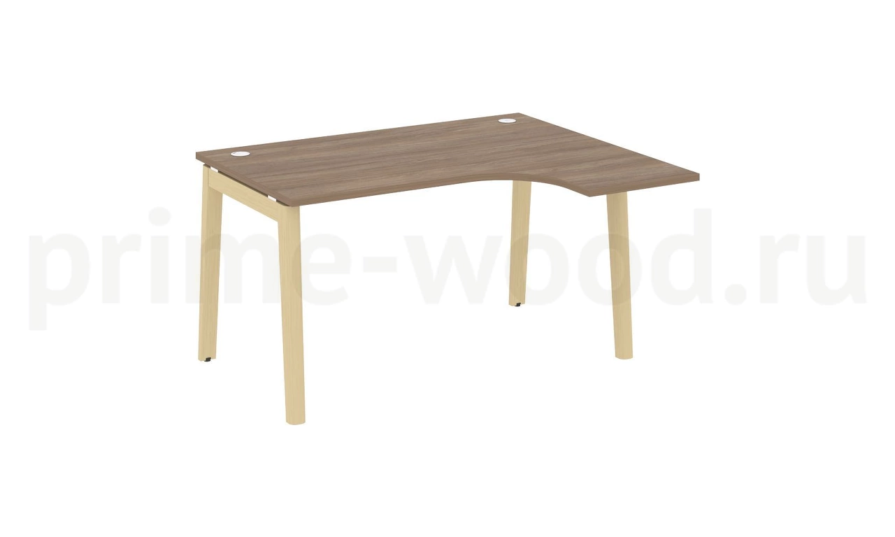 Стол эргономичный правый, опоры - массив дерева ONIX WOOD 138x118x75 - фото 3