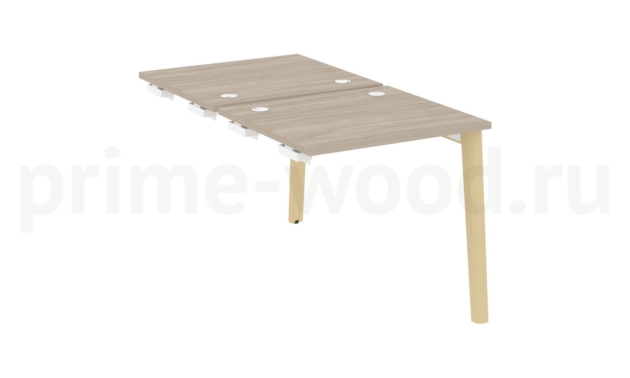 Стол-приставка двойной к опорным элементам, опоры - массив дерева ONIX WOOD 78x148x75 - фото 1