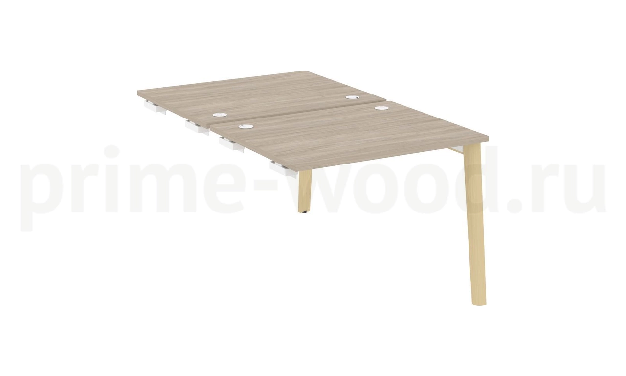 Стол-приставка двойной к опорным элементам, опоры - массив дерева ONIX WOOD 98x164x75 - фото 1