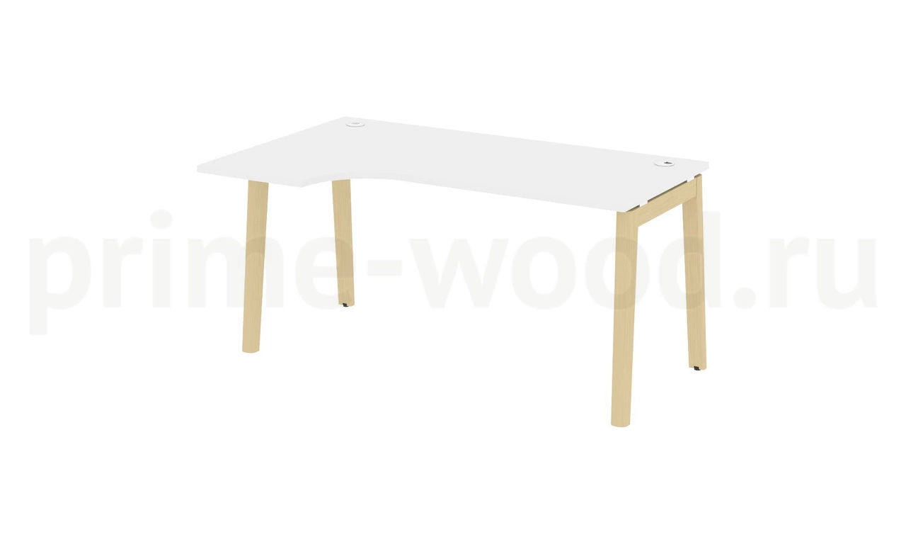 Стол эргономичный левый, опоры - массив дерева ONIX WOOD 158x98x75 - фото 7