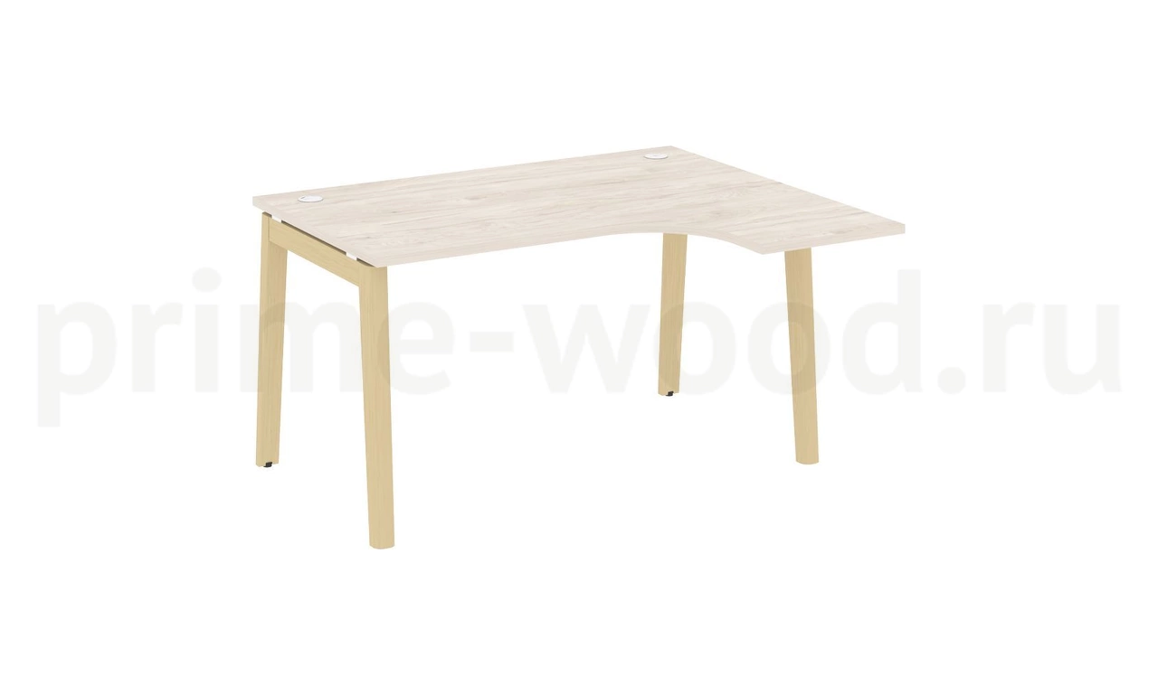 Стол эргономичный правый, опоры - массив дерева ONIX WOOD 138x118x75 - фото 5