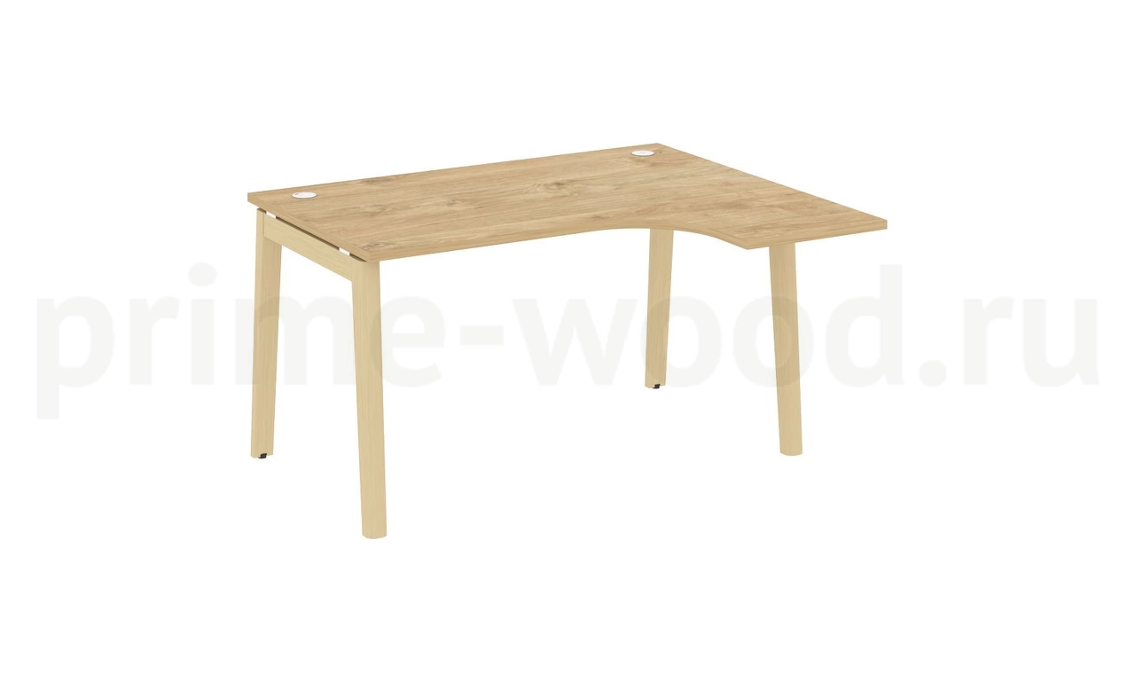 Стол эргономичный правый, опоры - массив дерева ONIX WOOD 138x118x75 - фото 9